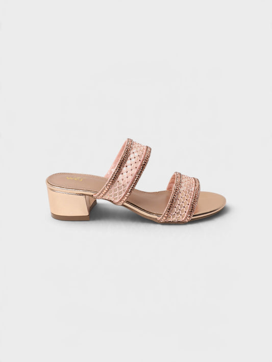 Peach Formal Heeled Slippers 8103105