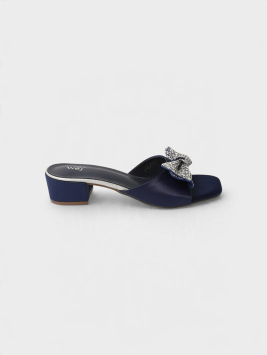 Navy Formal Heeled Slippers 8103118