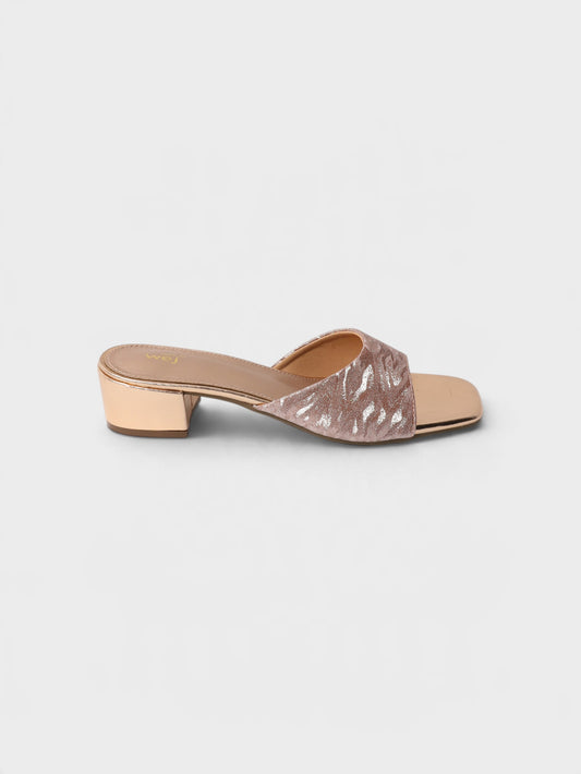 Peach Formal Heeled Slippers 8103113