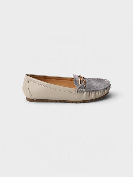 Grey Casual Moccasins 8004637