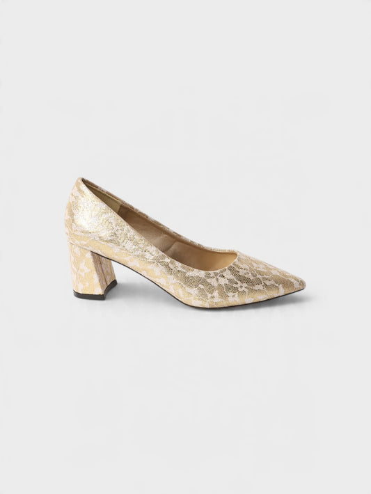 Gold Formal Court Shoes 8108262