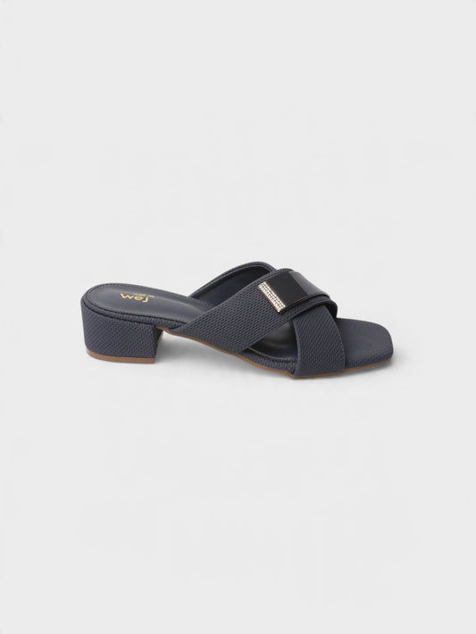 Navy Formal Heeled Slippers 8103114