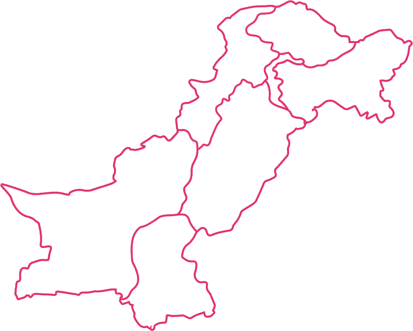 Pakistan map outline